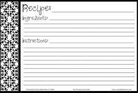 Free Editable Recipe Card Templates For Microsoft Word within Free Recipe Card Templates For Microsoft Word