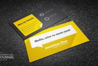 Free Flat Design Business Card Template With Long Shadow with Freelance Business Card Template