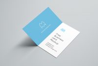 Free Folded Business Card Mockup / 90X50 Mm – Mockups Design with regard to Fold Over Business Card Template