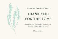 Free Funeral Thank You Card Templates To Customize | Canva with Sympathy Thank You Card Template
