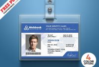 Free Id Card Template Psd Set | Employee Id Card, Id Card intended for Work Id Card Template
