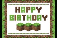 Free Minecraft Party Printables From Printabelle | Minecraft with Minecraft Birthday Card Template