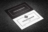 Free Minimal Black & White Individual Business Card Template intended for Black And White Business Cards Templates Free