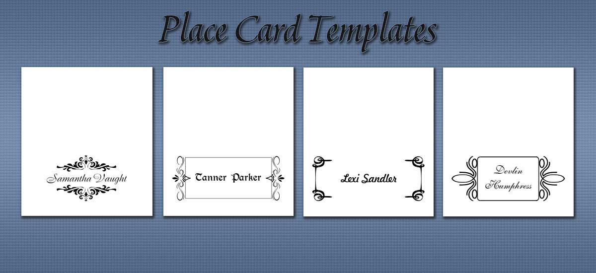 Free Place Card Templates with regard to Imprintable Place Cards Template