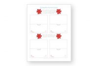Free Poinsettia Printable Christmas Placecards inside Christmas Table Place Cards Template