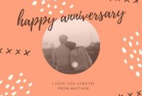 Free, Printable Anniversary Card Templates | Canva pertaining to Template For Anniversary Card