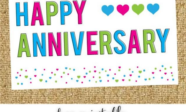 Free Printable Anniversary Cards - Inspiration Made Simple with Word Anniversary Card Template