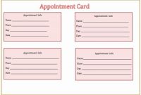 Free Printable Appointment Reminder Cards New Appointment with Medical Appointment Card Template Free