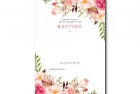 Free-Printable-Baptism-Floral-Invitation-Template | Floral with regard to Free Christening Invitation Cards Templates