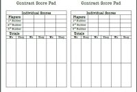 Free Printable Bridge Game Contract Score Pad Sheet | Bridge regarding Bridge Score Card Template