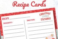 Free Printable Cookie Exchange Recipe Cards | Cookie pertaining to Cookie Exchange Recipe Card Template