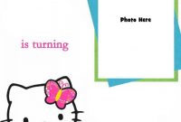 Free Printable Hello Kitty Birthday Invitations – Free regarding Hello Kitty Birthday Card Template Free