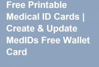 Free Printable Medical Id Cards | Medical Business Card within Medical Alert Wallet Card Template