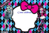 Free Printable Monster High Birthday Invitations | Drevio regarding Monster High Birthday Card Template
