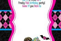 Free Printable Monster High Birthday | Monster High with Monster High Birthday Card Template