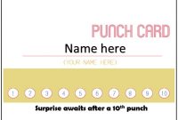 Free Printable Punch Card Template – Professional Template regarding Free Printable Punch Card Template