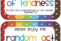 Free Printable Random Acts Of Kindness Cards. For Lessons In regarding Random Acts Of Kindness Cards Templates