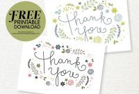 Free Printable Thank You Card Download (She: Sharon within Free Printable Thank You Card Template