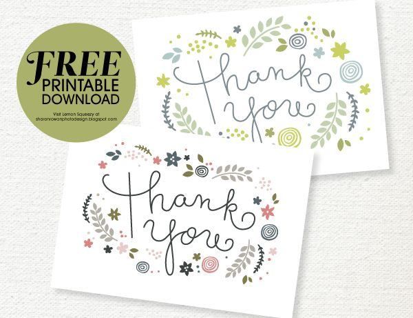 Free Printable Thank You Card Download (She: Sharon within Free Printable Thank You Card Template