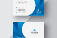 Free Psd | Blue And White Business Card for Create Business Card Template Photoshop