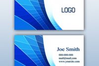 Free Psd | Blue Business Card Design within Calling Card Free Template
