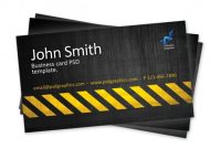Free Psd | Business Card Template, Construction Hazard regarding Construction Business Card Templates Download Free