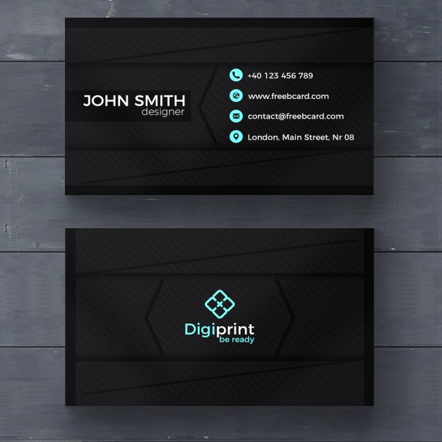 Free Psd | Dark Business Card Template with regard to Name Card Template Photoshop