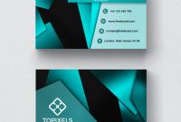 Free Psd | Modern Business Card With 3D Shapes for Visiting Card Templates Psd Free Download