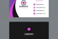 Free Psd | Purple Business Card Template with Visiting Card Template Psd Free Download