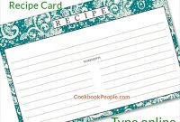 Free Recipe Cards – Cookbook People pertaining to 4X6 Photo Card Template Free
