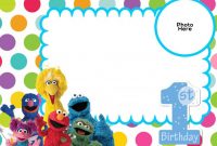 Free Sesame Street 1St Birthday Invitation Template | Drevio throughout Elmo Birthday Card Template