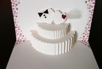 Free Shippingred Hearts Pop Up Wedding Cardpaperbowgal pertaining to Pop Up Wedding Card Template Free