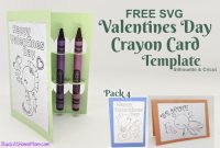 Free Svg Valentines Day Crayon Card Template For Silhouette throughout Free Svg Card Templates