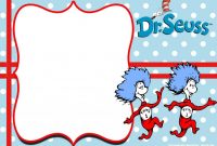 Free Thing 1 And Thing 2 Dr. Seuss Invitation Templates in Dr Seuss Birthday Card Template