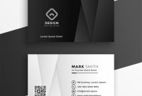 Free Vector | Black And White Geometric Business Card Design inside Black And White Business Cards Templates Free
