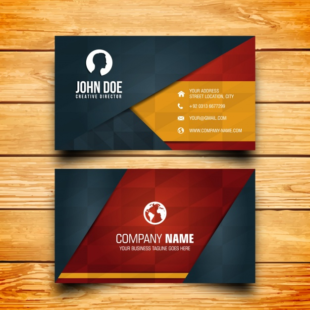 Free Vector | Business Card Design intended for Visiting Card Templates Download