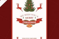 Free Vector | Cmyk Printable Christmas Card Template regarding Free Holiday Photo Card Templates