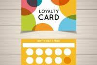 Free Vector | Colorful Loyalty Card Template in Customer Loyalty Card Template Free