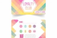 Free Vector | Colorful Loyalty Card Template With Flat Design with Loyalty Card Design Template