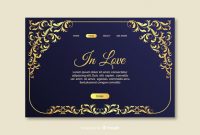Free Vector | Flat Wedding Landing Page Template for Engagement Invitation Card Template