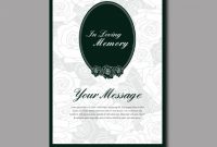 Free Vector | Funeral Card Template in Death Anniversary Cards Templates