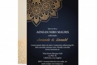Free Vector | Luxury Wedding Invitation Card Template in Invitation Cards Templates For Marriage