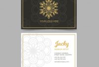 Free Vector | Modern Business Card Template With Mandala pertaining to Christian Business Cards Templates Free