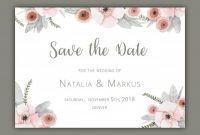 Free Vector | Save The Date Card Template With Pastel Flowers with regard to Save The Date Cards Templates