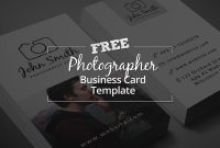Freebie – Minimal Photographer Business Card Psd Template for Free Business Card Templates For Photographers