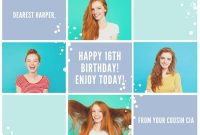 Fun, Customizable Birthday Photo Collages For Free | Canva for Birthday Card Collage Template