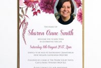 Funeral Memorial Announcement Funeral Invitation Modern intended for Funeral Invitation Card Template