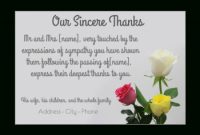 Funeral Thank You Cards Free Template – Printable with Sympathy Thank You Card Template