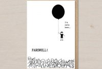 Funny Farewell Card Printable – Farewell! I'm Outta Here regarding Goodbye Card Template