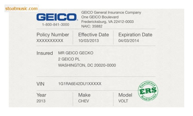 Geico Insurance Card Template - Free Download | Card pertaining to Fake Auto Insurance Card Template Download